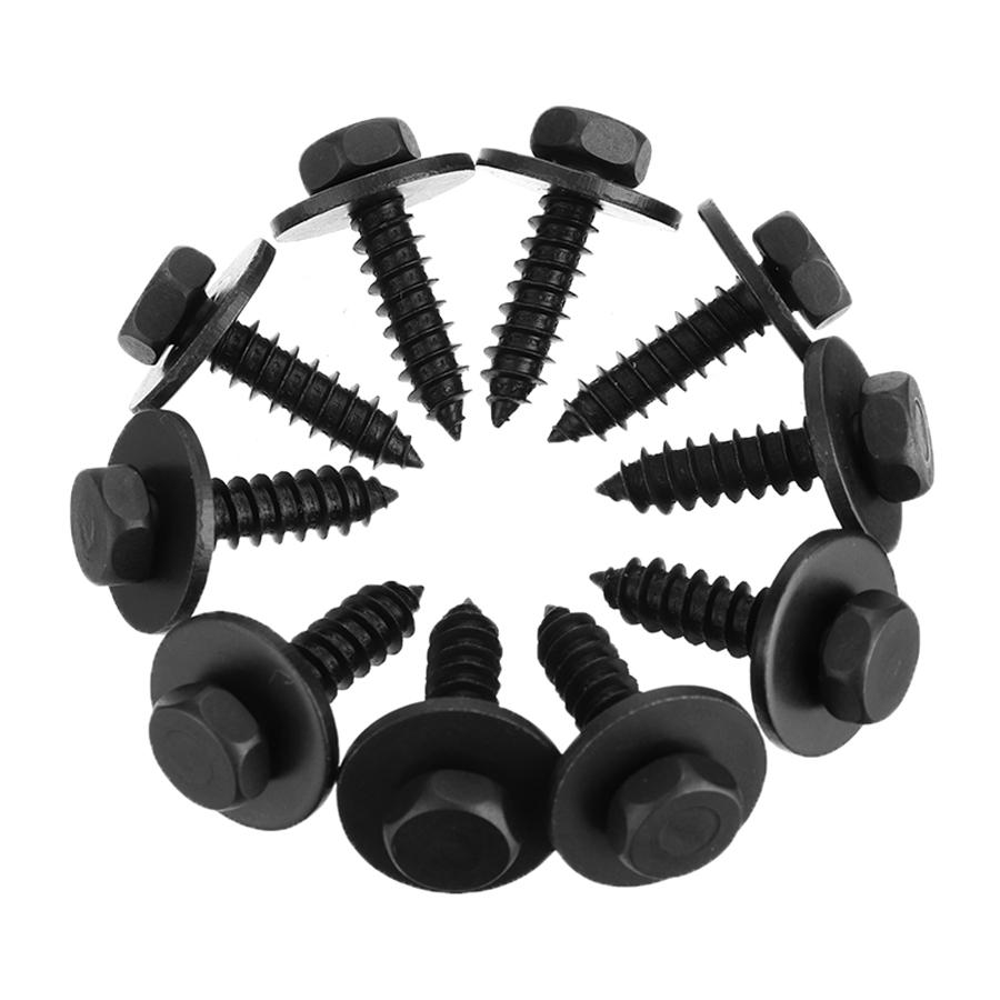 100Pc Metal Car Screw Body Fender Bumper Retainer Clips 7mm Hex (4.2-1.41x22mm)