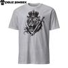 T-Shirt Mens Womens Tees Top - Unique Tiger with Crown and Dagger Design - Trendy Graphic Tee
