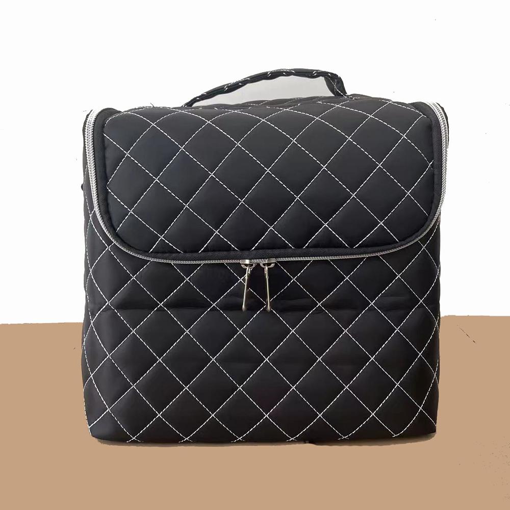 Portable Makeup Cosmetic Bag Organizer Beauty Nail Toolbox Large Capacity Travel Storage Bag Simple Handheld Makeup Case