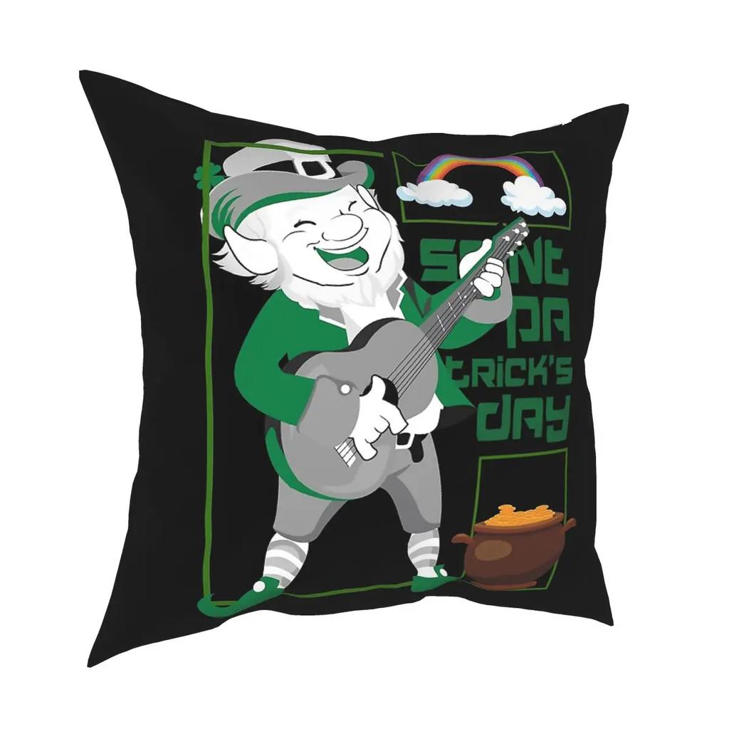 Celebration Throw Pillow Cover Decorative Pillow Irish Paddys Shamrock Leprechaun Creative Cushion Covers