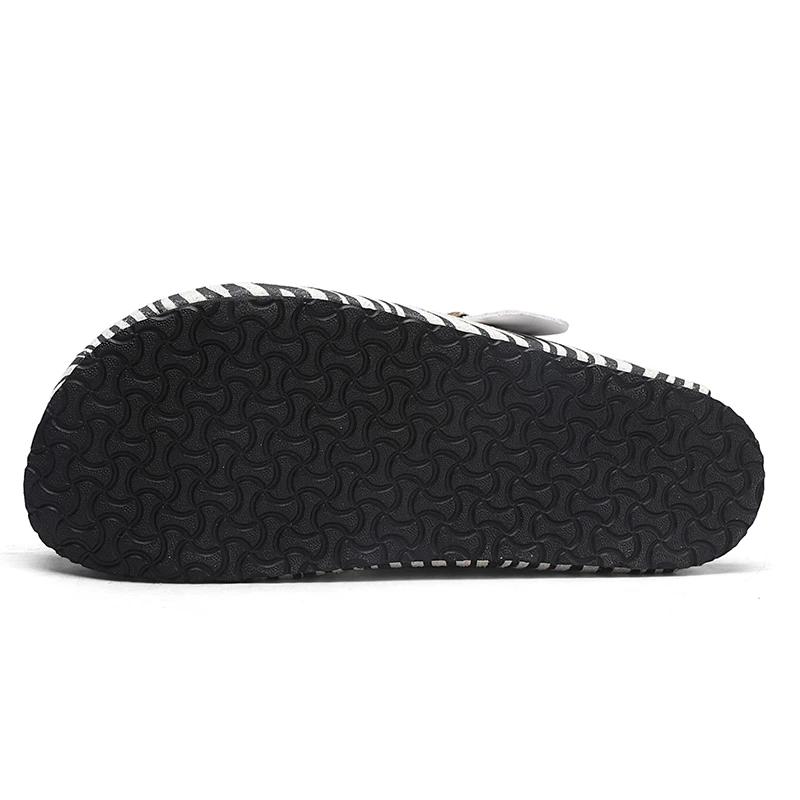 Pantofole da uomo e donna con punta larga Sandali in sughero Zoccoli Plantare comfort Moda Mules in pelle PU Slip-on Interno Esterno