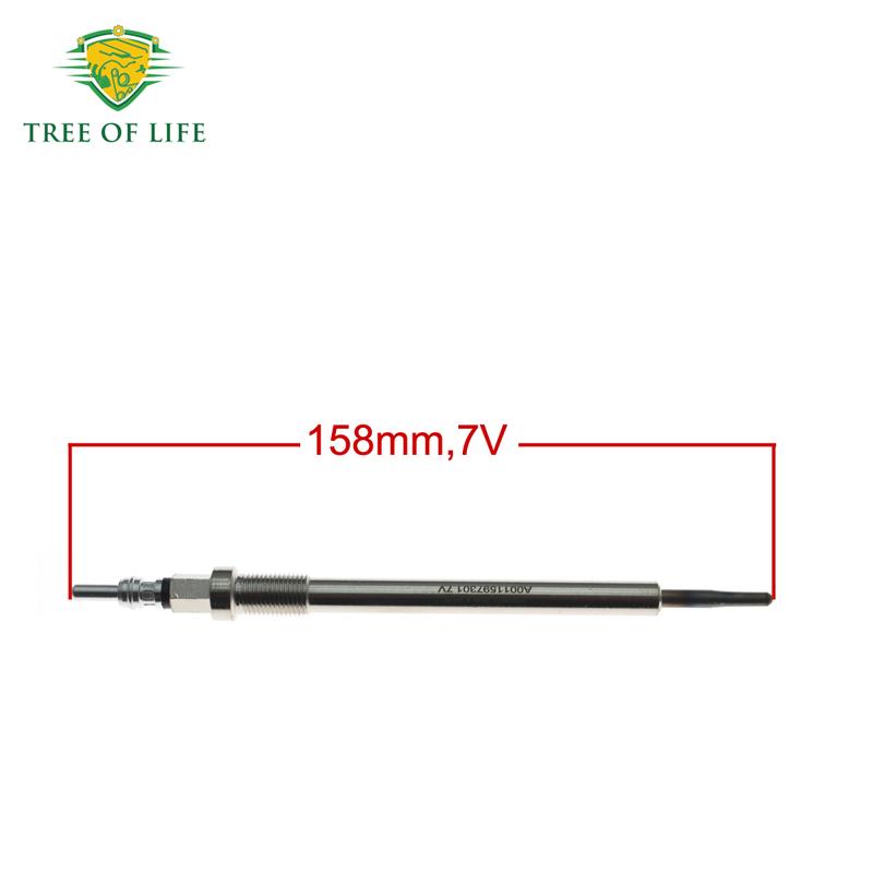 4x New Glow Plugs 7V For Mercedes CLA W117 W118 CLS W218 W257 GLE/GLS W166 W167 GLC W253 SLC/SLK W172 A0011597301 0011598001