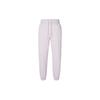 Solid Color Lace Up Casual Loose Fit Fleece Lined Elastic Cuff Knitted Sweatpants Women's Pink DQ5888-019