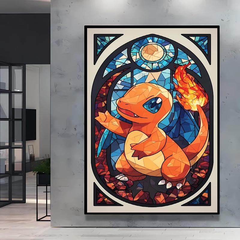Modern and Stylish Pokemon Mew Decorative Paintings with Bright and Long Lasting Colors Adding A Touch of Brightness To Wall