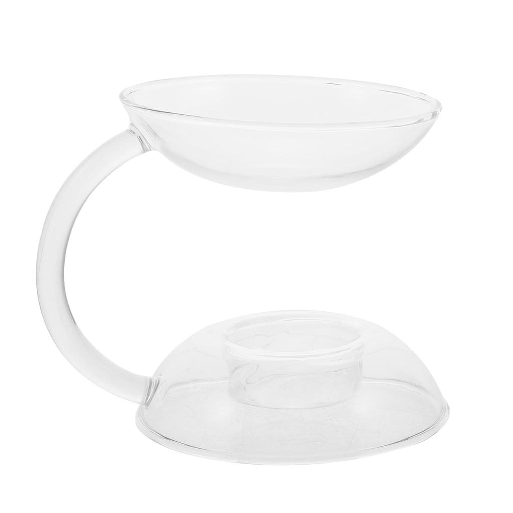 NUOLUX Glass Candle Holder, Tabletop Glass Essential Oil Burner, Tealight Candle Holder