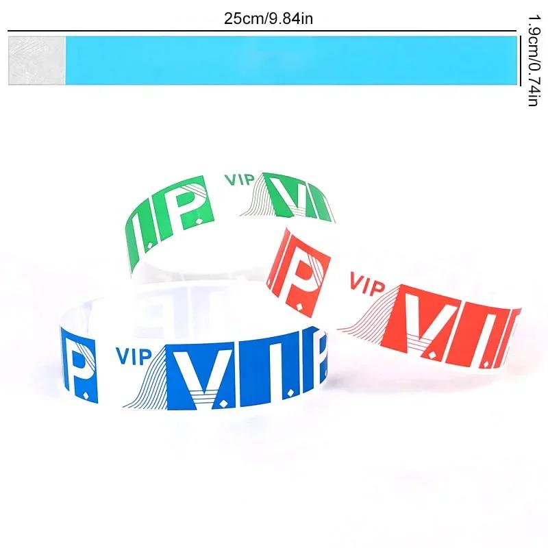 100pcs Disposable Waterproof Paper Wristband Bracelet Playground Marker Paper Bracelet Event Party Counting Bracelet