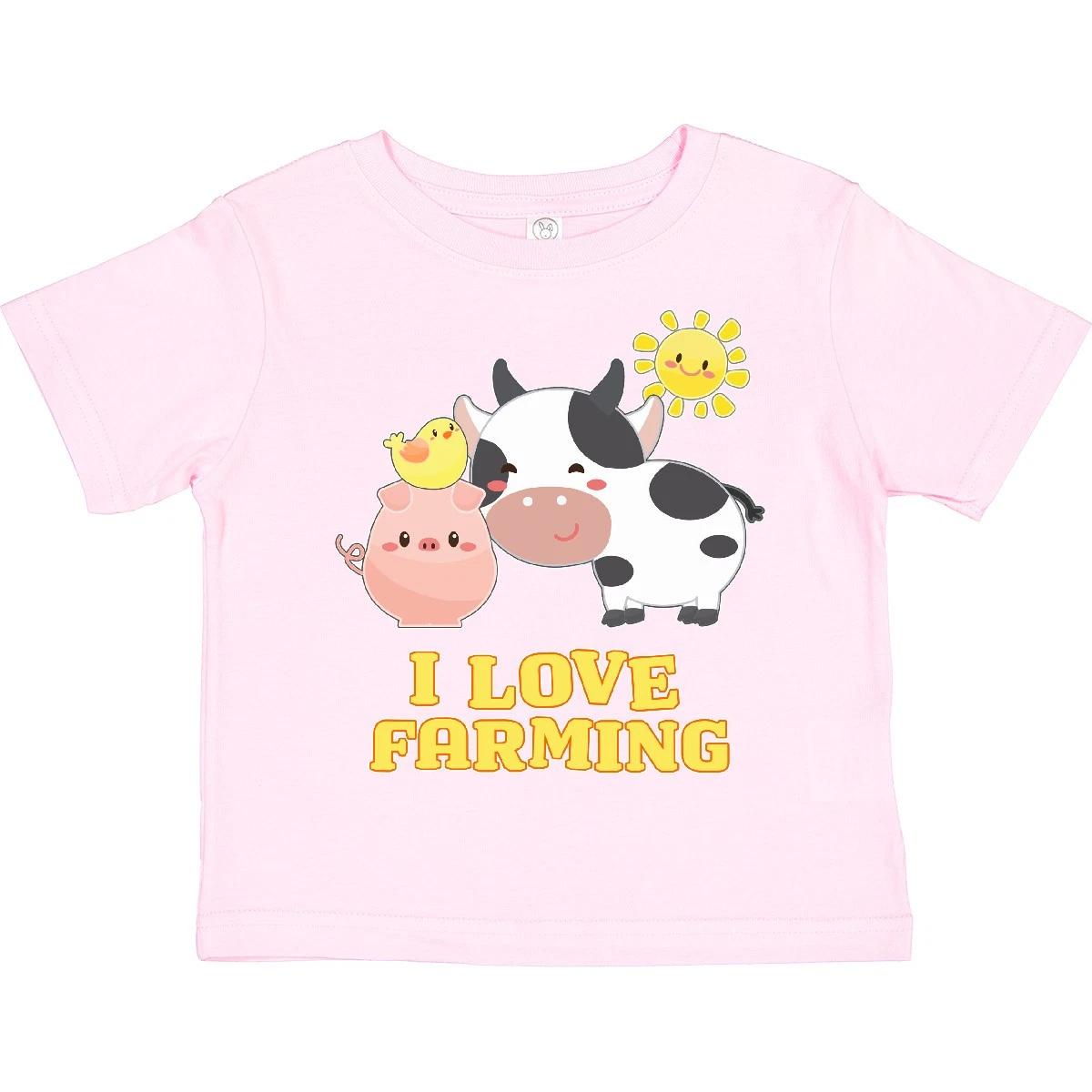 Inktastic I Love Farming- Farm Animals Toddler T-Shirt Fun Future Chicken Sun 100