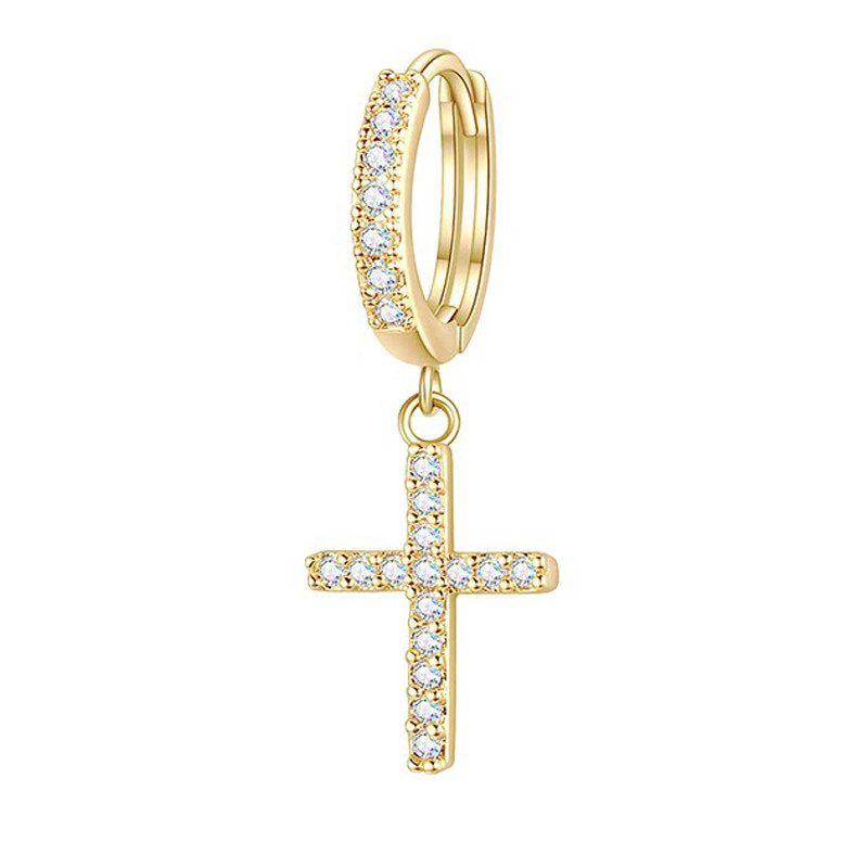 Fdk Cross Zircon Earrings for Men 2026 New Popular High-End Versatile Earrings with a Sense of Style and Trendiness