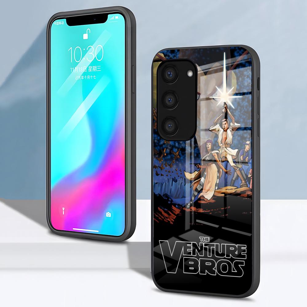 Anime The V-Venture B-Bros Phone Case For Samsung S26 S25 S24 FE S23 S22 S21 Plus S20 Ultra Note20Ultra Black Glass Cover