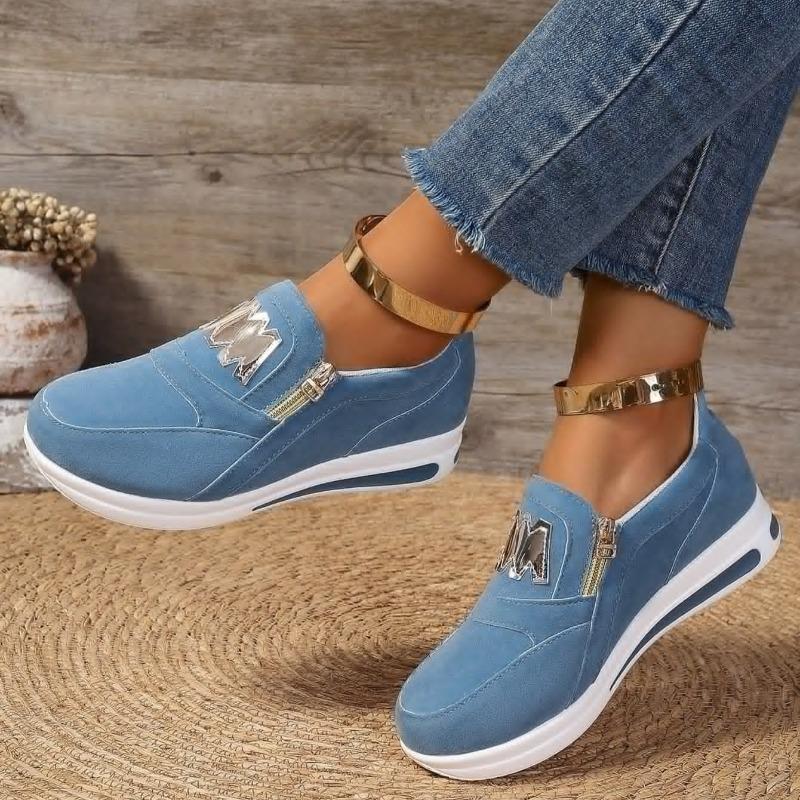 

Модная женская обувь 2025 Горячая распродажа Женская вулканизированная обувь Новая уличная Нескользящая Повседневная Большого размера Универсальные кроссовки Zapatos 43 небесно-голубой