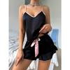 Sexy Slip Dress Home Wear Women's Summer Fashion Vest Shorts Set Home Silk Ice Silk Pajamas