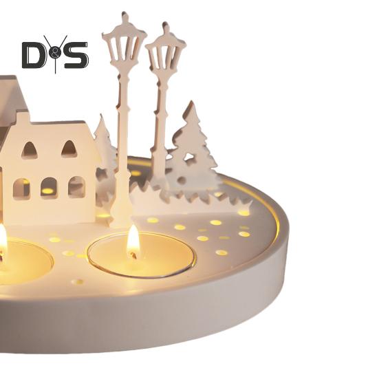 3Pcs Silicone Mold House Resin Casting Mold Easter Candle Making Mold DIY Home Decorate Mold with Tree for Candlestick Plaster Epoxy Soap Making
