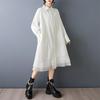 Long sleeve plus size cotton vintage new in dresses for women spring autumn casual loose midi Shirt dress