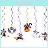 Buntes Cartoon Halloween Skelett Spiral-Hängedekorationen Set für Festliche Partys