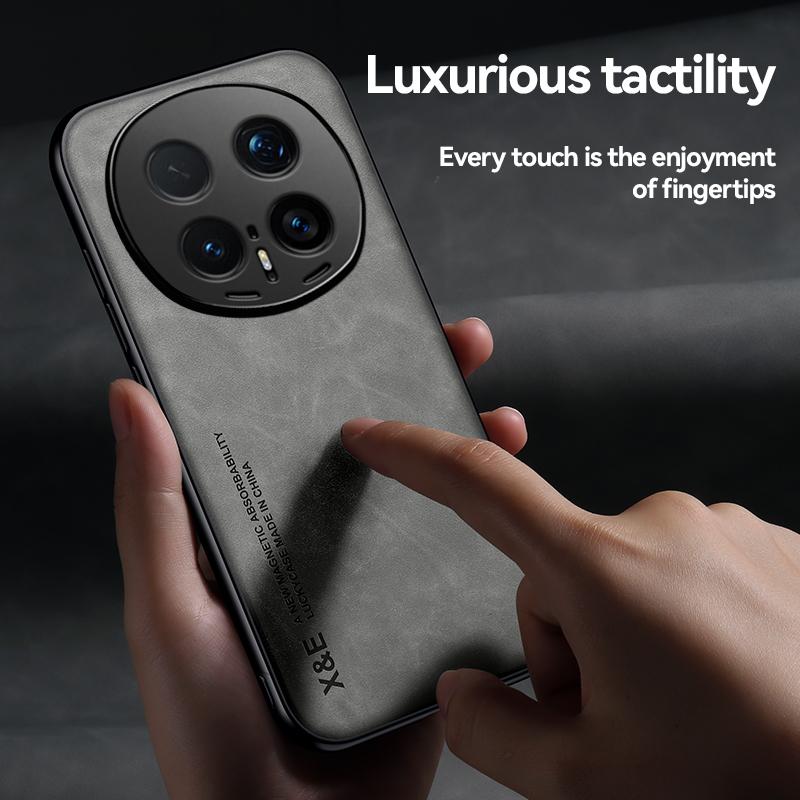 EUCAGR PU Leather Magnetic Shockproof Back Case For Honor Magic 8 With Metal Plate Phone Shell For Honor Magic 8 Pro Magic8Pro