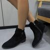 Short Boots for Women 2025 Autumn New Item European and American Retro Pointed Short Boots Fashionable Mid Heeled Women
