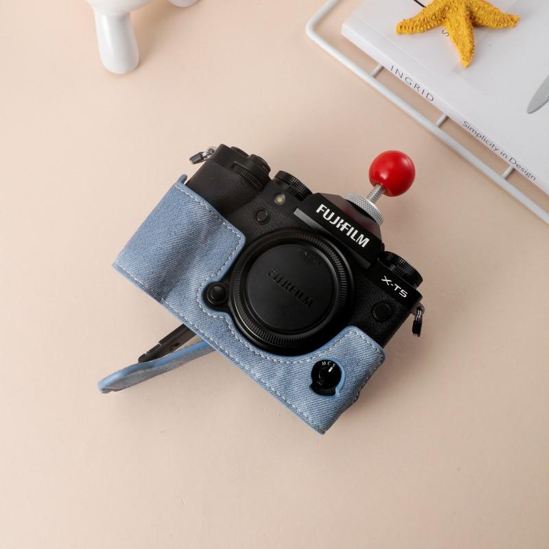 PU Leather Camera Case Fujifilm X-T5 With Detachable Shoulder Strap Protective Sleeve Bag Mirrorless Cameras