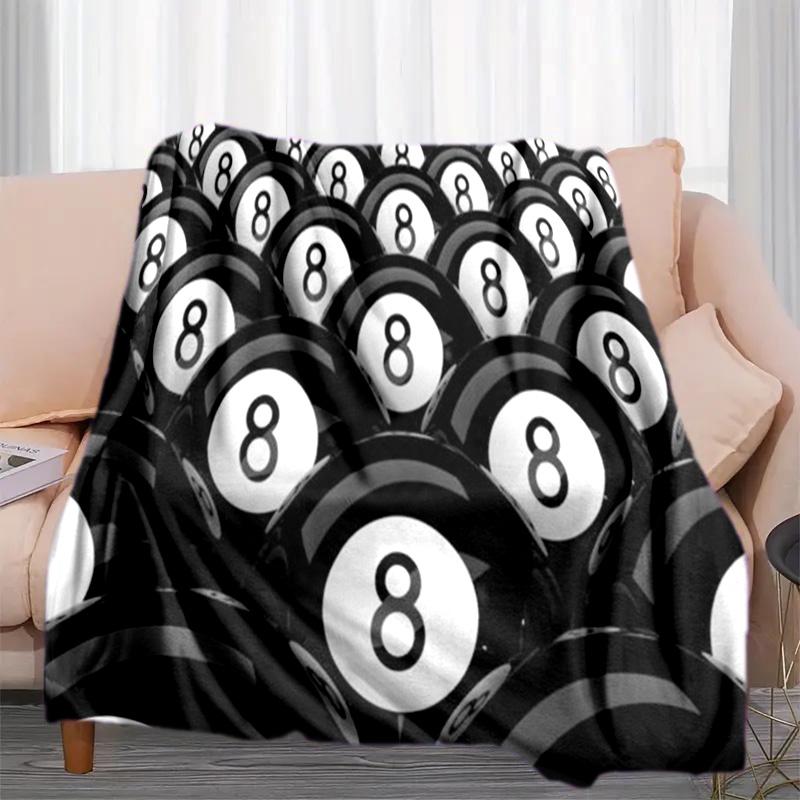 Billiards Plush Blanket Soft Comfortable All Seasons Perfect Sofa Office Nap Travel Birthday Gift Christmas Present