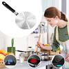 Stainless Steel Heat Diffuser Plate Induction Adapter with Removable Handle Cooking Utensil Accessory Suitable for Stove