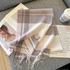 100 wool plaid scarf female winter student versatile male warm couple scarf birthday gift