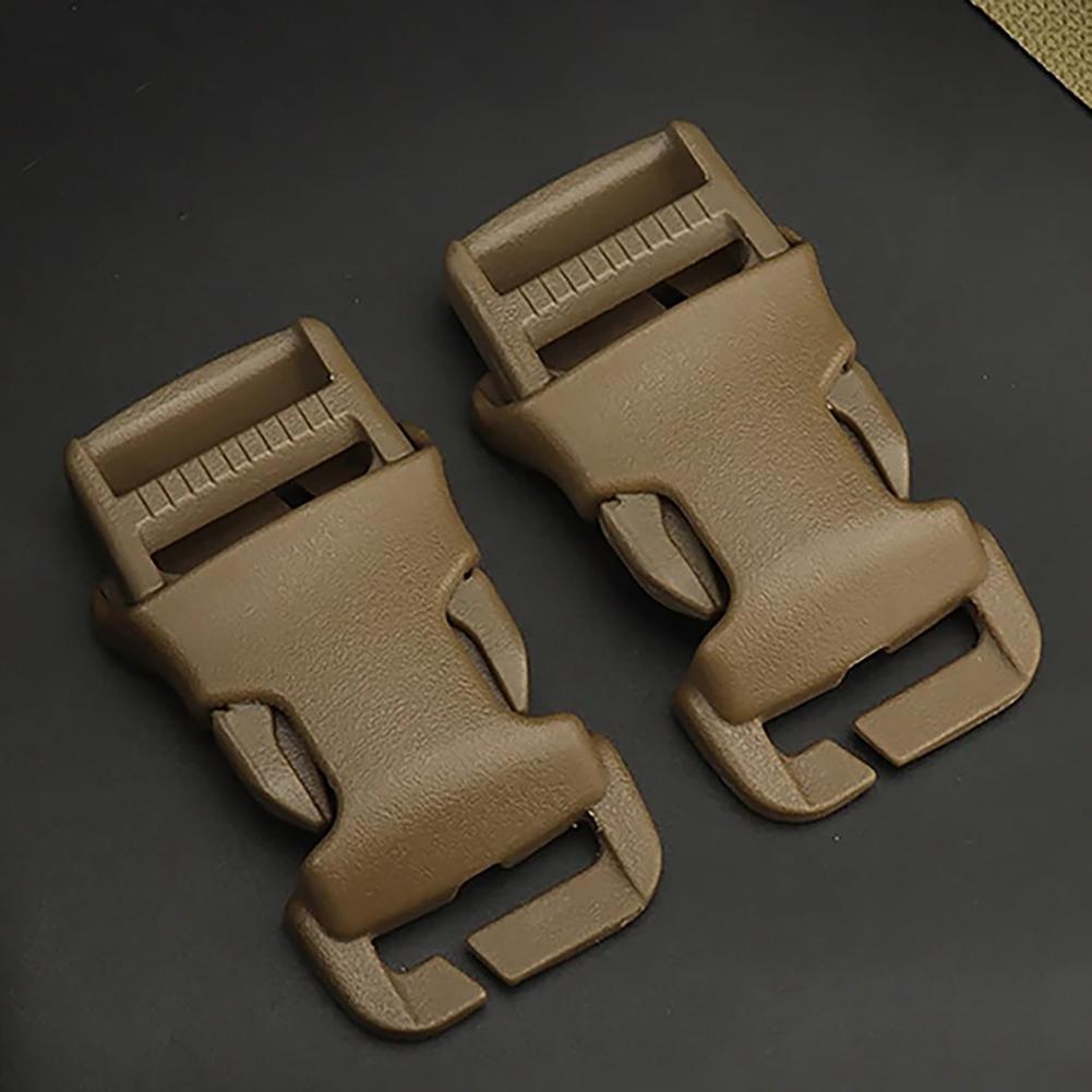 2pcs/set Side Release Buckle With Buckles, 0.98inch Quick Attachment Surface Mount, Modular Attachment Point Buckle Kit For Chest Rig Combat Vest Gear