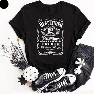 Best Father Knows Everything Funny Fathers Day T- Shirt Best Dad Ever Papa Top