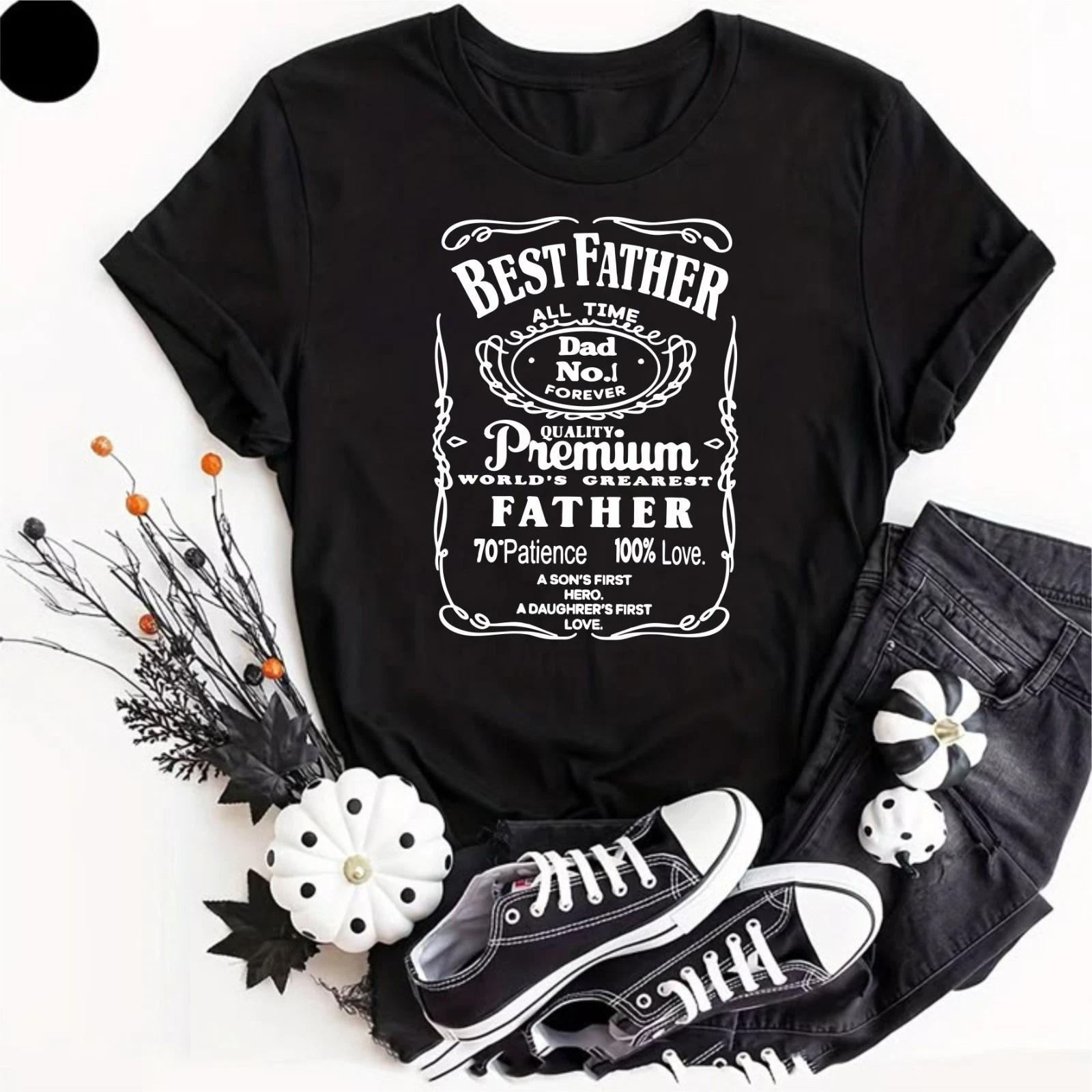 Best Father Knows Everything Funny Fathers Day T- Shirt Best Dad Ever Papa Top L