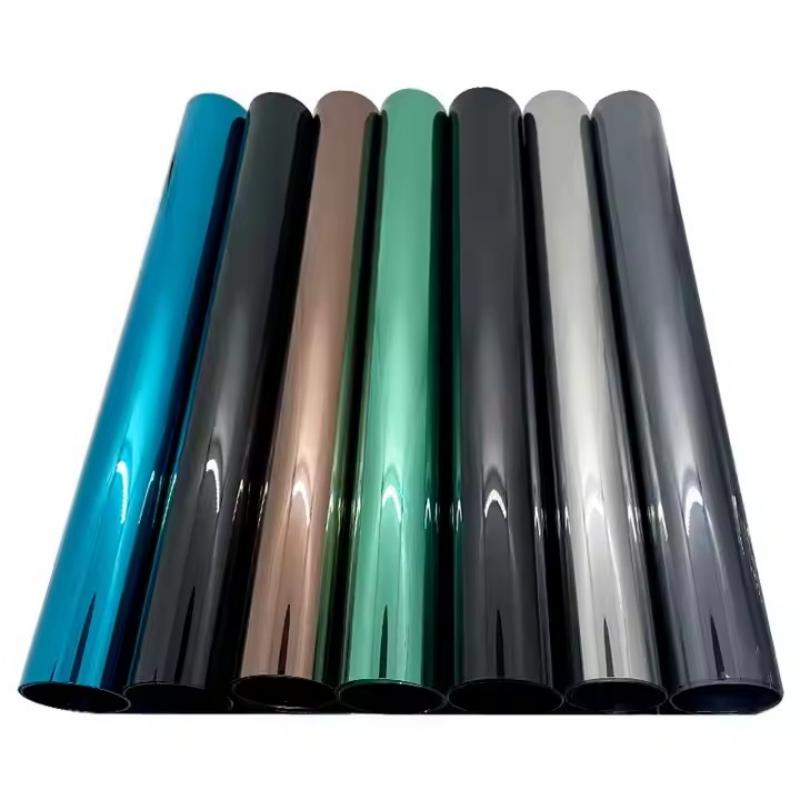 0.9X7M One Way Mirror Glass Window Film Heat Regulation Un Blocking Decorative Film Daytime Privacy Reflective Building Window Tint