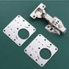 Stainless Steel Cabinet Hinge Repair Plate Kit Drawer Door Hinge Plate Flat Fixing Brackets with Screw Home Repair Mount Tools