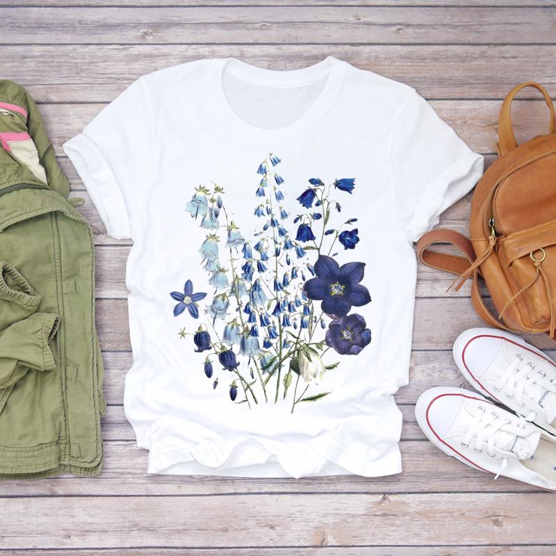 2023 Womens T-Shirt Dream Feather Graphic Fashion Print Women Harajuku Top Female Tshirt Oversize White Short Clothes
