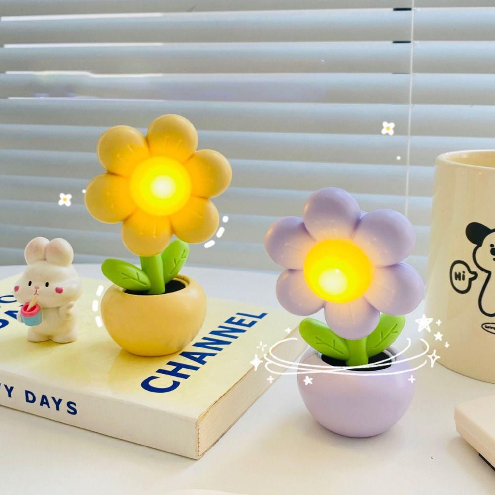 with Battery Flower Night Light LED Ambient Lights New Bedside Lamp  Gift