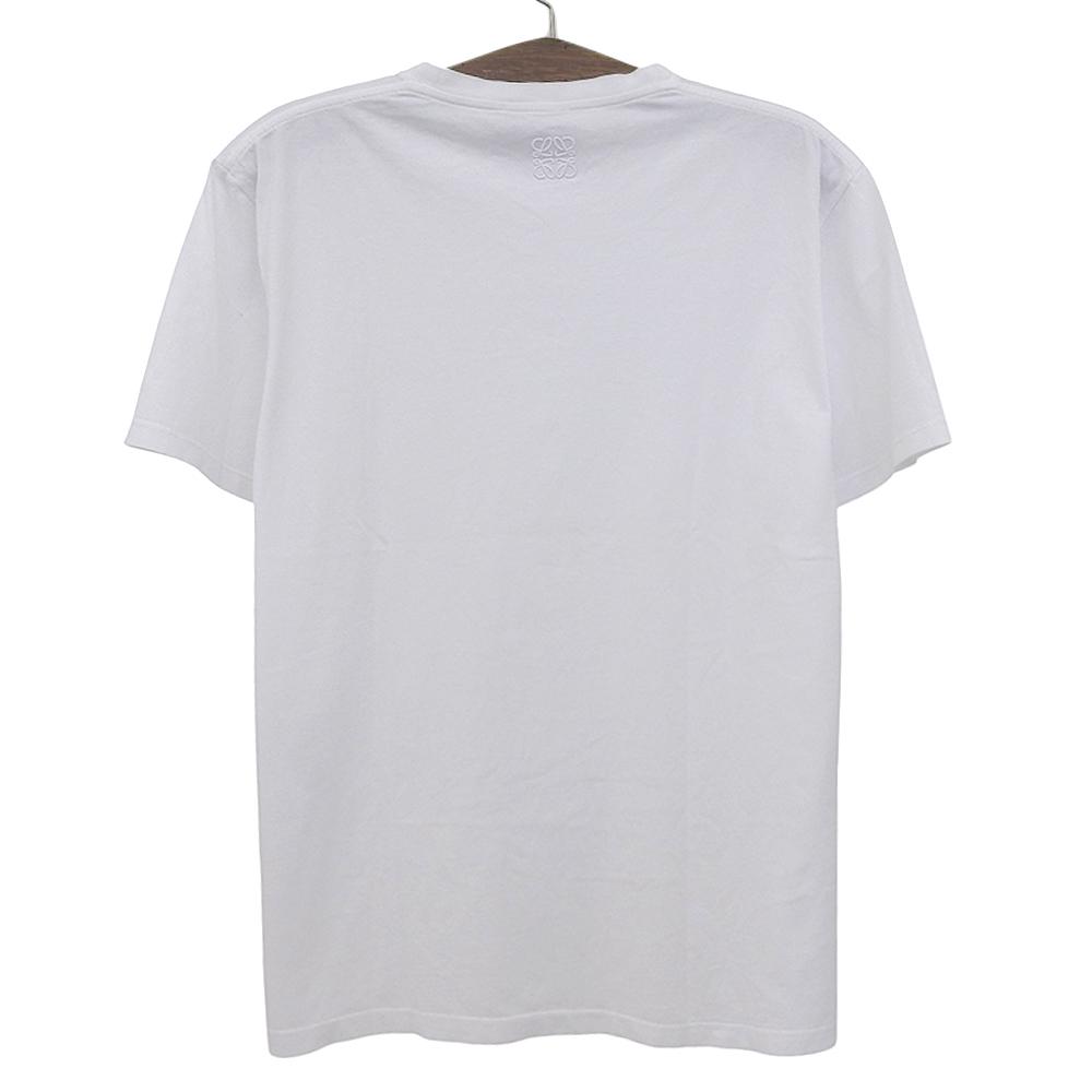 Loewe Excellent Condition Bubble Arch Logo T-shirt, White, Cotton, Men's, Size M, H616Y22X54, 23Stainless Steel Tops M whiteUsed