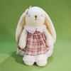 Plush Rabbit Toy With Bow And Dress Decoration Fur For Kids Birthday Gift