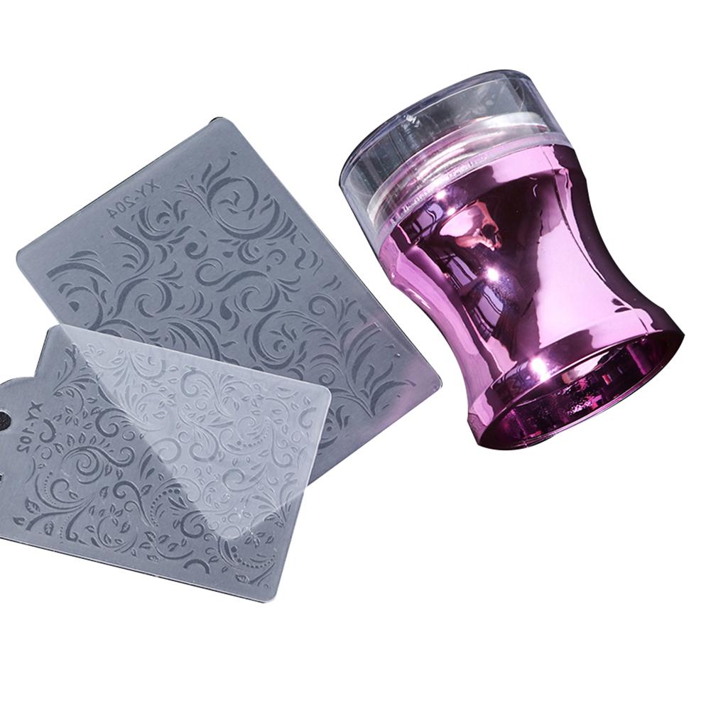 

TBS металлический штамп для дизайна ногтей, маникюрный скребок, шаблон, печатный инструмент для переноса лиловый