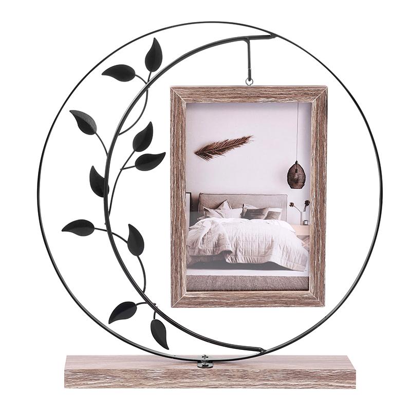 

1 шт. Золотой Черный Элегантный Одинарный Вертикальной Ориентации Домашний Дисплей Металлическая Рамка для Фото Стол Доступно Несколько Вариантов 6inch чёрный