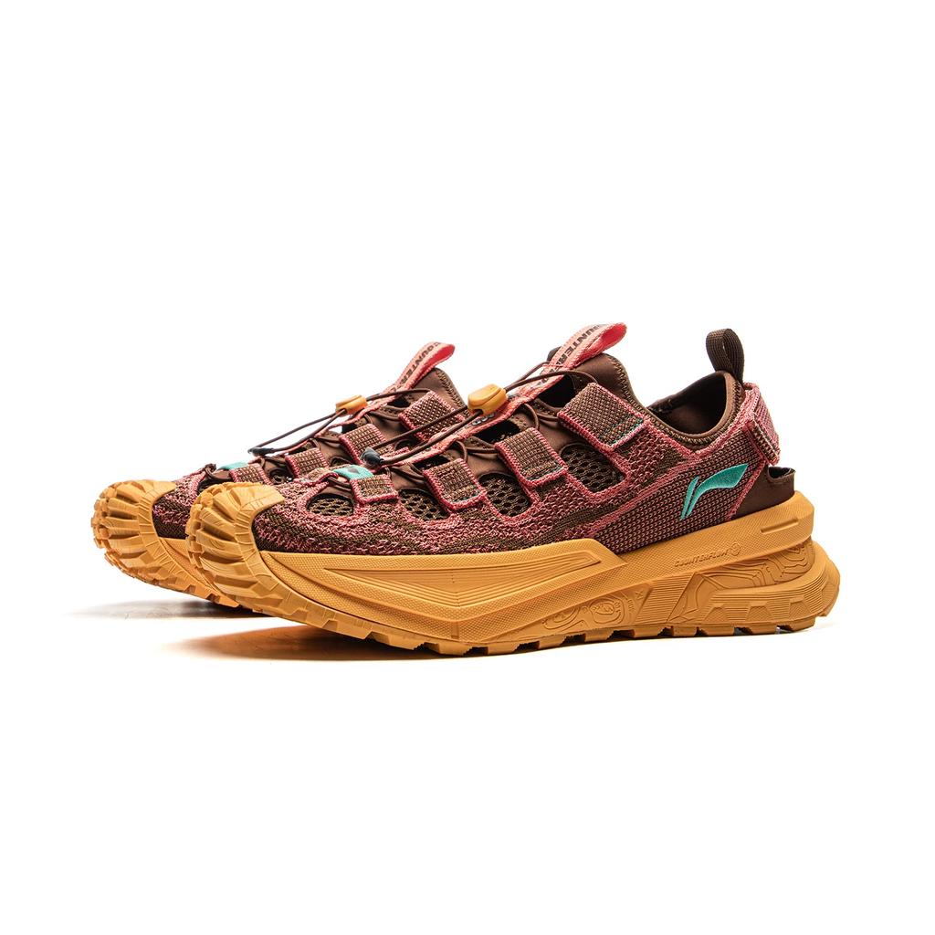 Li Ning CF Su Xun Chuan Lehké Venkovní Trendy Protiskluzové Odpružené Boty do Potoka Unisex Boty Červenohnědé AHLV001-3