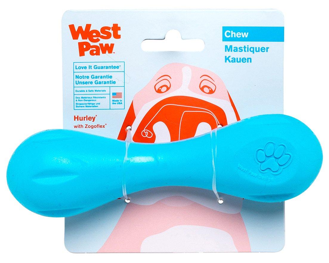

West Paw Zogoflex Harley Durable and Unbreakable Chew Toy for Dogs Size (Aqua Blue, Small) синий