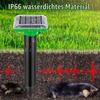 4 Pack Solar Mole Repellent Outdoor Waterproof Ultrasonic Animal Deterrent for Yard Lawn Garden Black