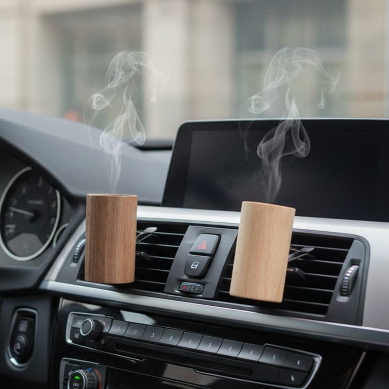 Natural Wood Car Air Vent Essential Oil Diffuser Creative Aromatherapy Diffuser for Car Vent Clip Reusable Air Freshener