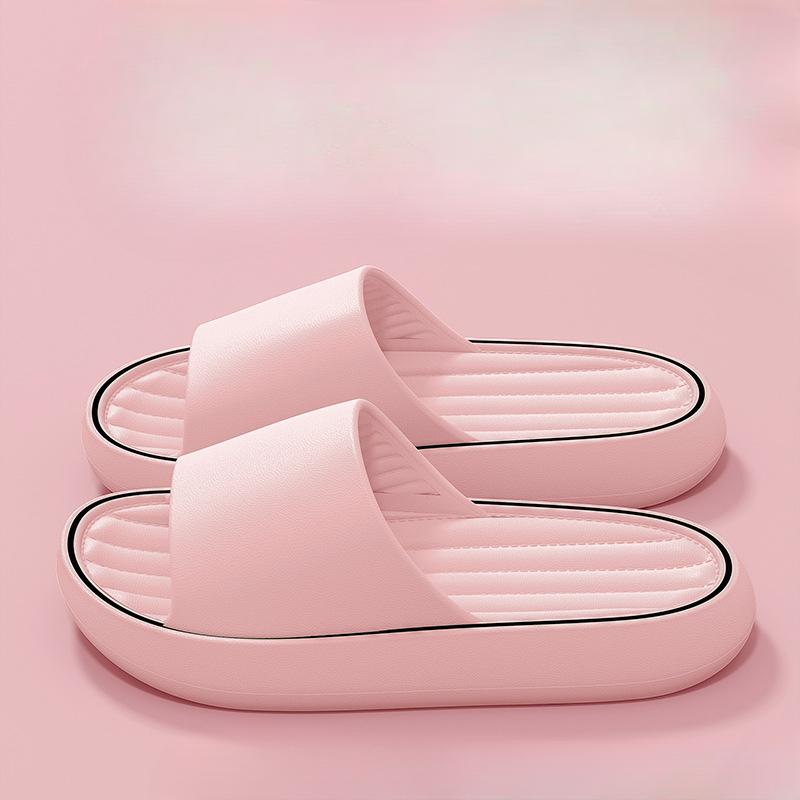 

Толстоподошвенные шлепанцы для женщин, противоскользящие и непахнущие домашние тапочки Fits 39-40 розовый