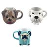 Hrnček jazvečík Keramický 3D Psovitý pes Šálka na kávu s živo vyrezanou rukoväťou Ručne maľovaný Zábavný darček pre milovníka psov pre milovníkov kávy