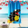 Cartoon Dinosaur with Flames A Must-have Beach Towel for Beach Travel
