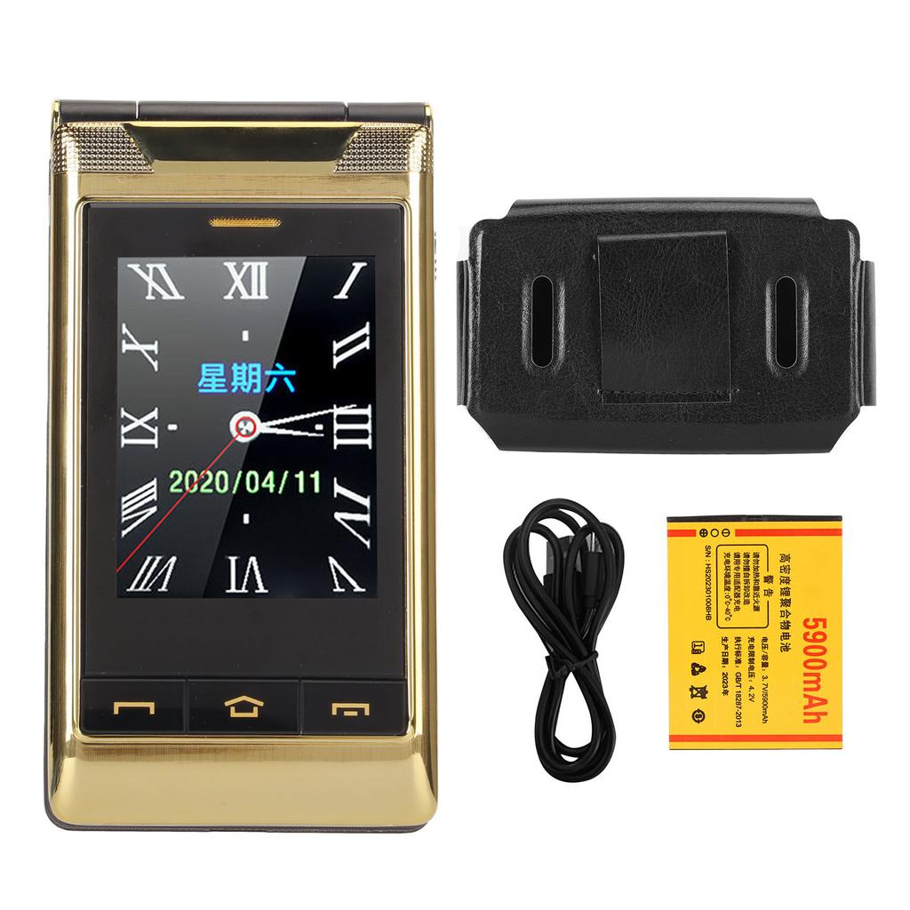 3.0in Flip Phone for Seniors Large Buttons Fonts Flip Mobile Phone HD Dual Screen Display Dual Card