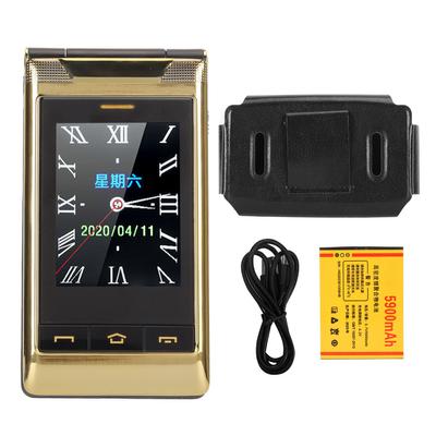 Teléfono plegable de 3.0 pulgadas para personas mayores, botones grandes, fuentes, teléfono móvil plegable, pantalla dual HD, tarjeta dual