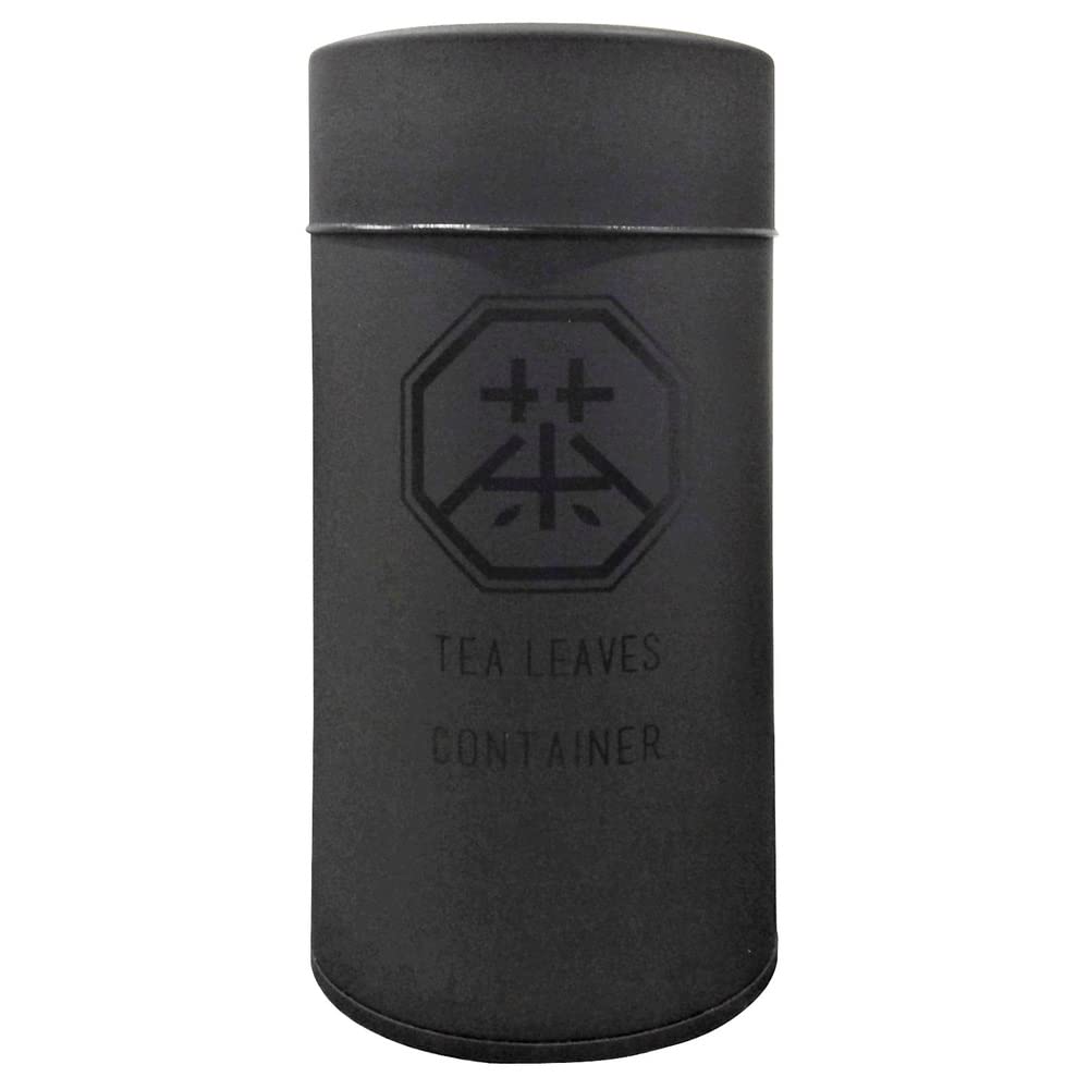 Nankai Tsusho Rokusan Tea Caddy, Black, Size Approx. 7.5 H15.5 0708-002