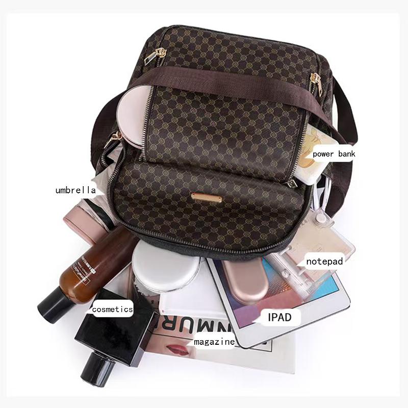 Schicker mehrfarbiger Rucksack mit Muster, verstellbarer Träger, leicht, für den täglichen Weg zur Arbeit, lässig, funktional, stilvolle Tasche