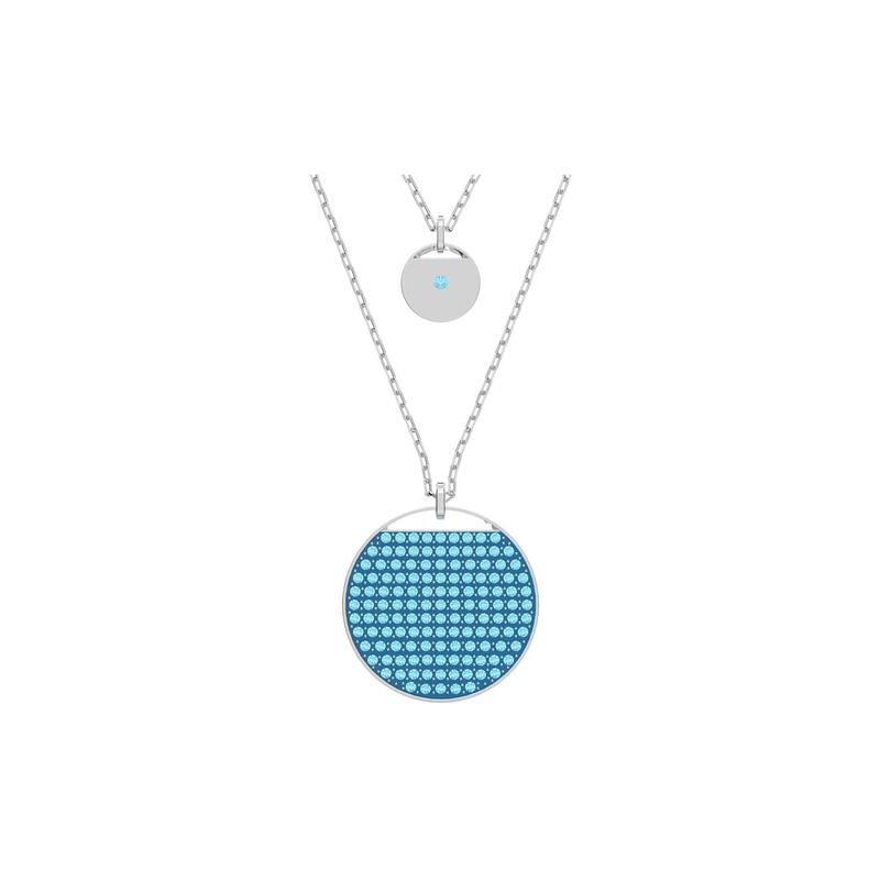 Swarovski Ginger multi-layered pendant rhodium plated necklace for women 5642942