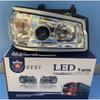 Compatible Headlight Assembly for Sinotruk Howo 380: Fits 07, 08, 10 Models - Dump, Mixer, and LED Included