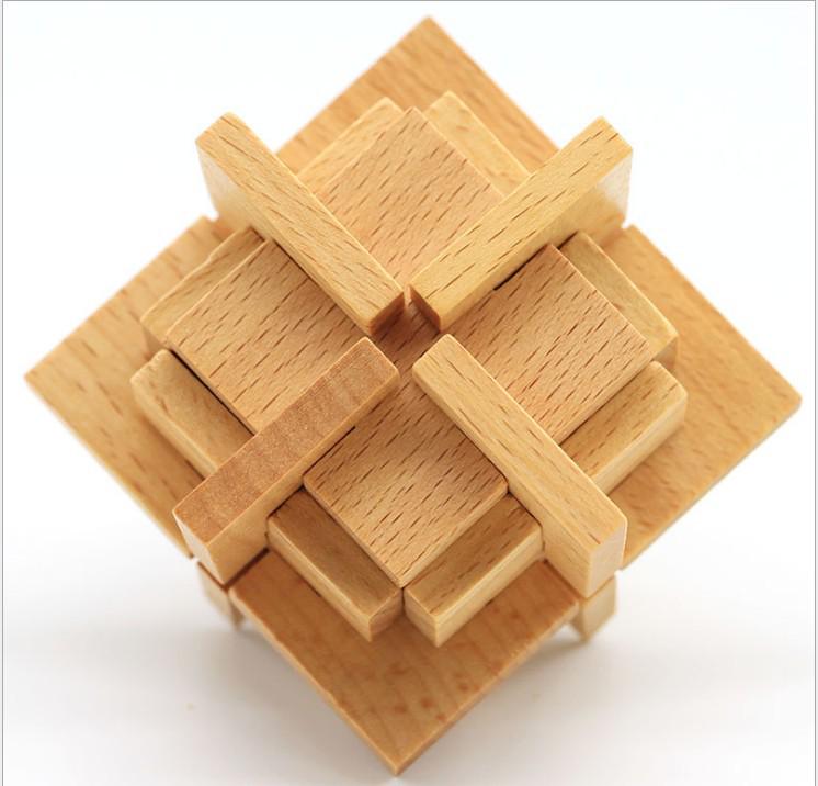 100-Piece Kongming Lock Wooden Puzzle Set for Kids and Adults