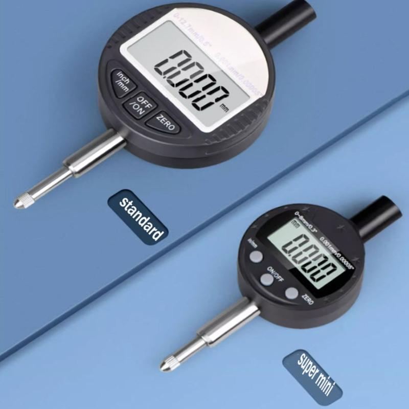 Electronic Digital Dial Indicator 8mm/3'' Digital ProbeIndicator Dial Test Gauges Highs Resolution 0.01mm/0.0005"